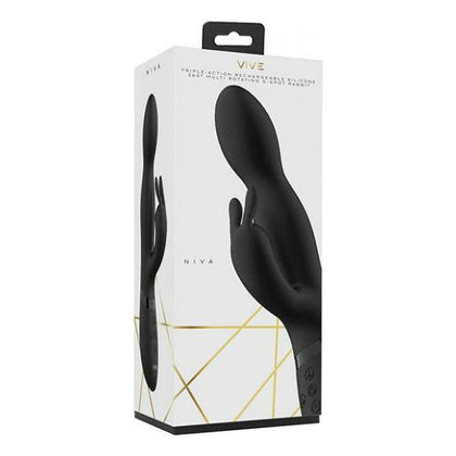 Shots Vive Niva - Black: The Ultimate Rechargeable Silicone G-Spot Rabbit Vibrator for Mind-Blowing Pleasure - Adult Naughty Store