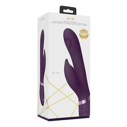 AIMI Pulse-Wave G-Spot Rabbit Vibrator - Model VIVE Aimi P-1001 - Women's Pleasure Toy - Purple