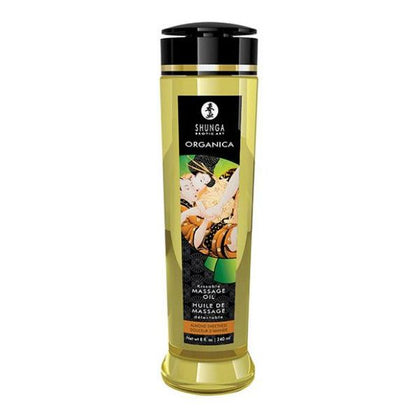Introducing the Shunga Organica Kissable Massage Oil - 8 Oz Almond Sweetness: Sensual Pleasure for All Genders, Delightful Aromatherapy for Intimate Moments