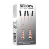 Selopa Rose Gold Beaded Nipple Clamps - Sensation Deluxe NCS-200 - Women - Nipple Stimulation - Rose Gold - Adult Naughty Store