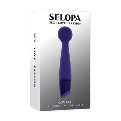 Selopa Gumball - SG-01 Powerful Wand Vibrator for Targeted Pleasure, All Genders, Purple - Adult Naughty Store