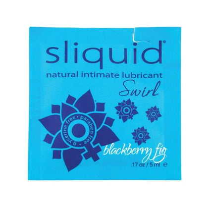 Sliquid Naturals Swirl Flavored Water-Based Lubricant Pillow .17oz - Fig - Hypoallergenic, Vegan-Friendly, Glycerin-Free, Paraben-Free