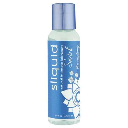 Sliquid Naturals Swirl Water-Based Lubricant Blue Raspberry 2oz - Enhance Your Pleasure with a Deliciously Flavored and Long-Lasting Formula
