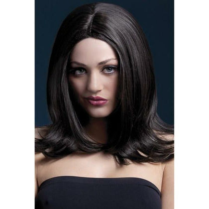 Smiffys Fever Wig Sophia 17 inches Center Part Brown