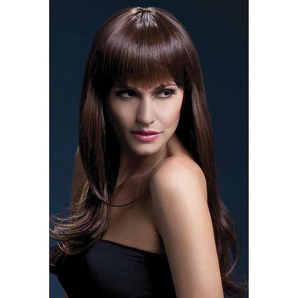 Smiffy The Fever Wig Collection Sienna - Brown

Introducing the Exquisite Smiffy The Fever Sienna Brown Long Feathered Wig with Fringe - 26in/66cm, for Glamorous Hair Transformations!
