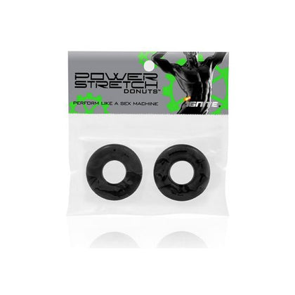 Si Novelties Ignite Series Power Stretch Donuts 2 Pack Black Cock Rings - Enhance Pleasure and Stamina for Men - Adult Naughty Store