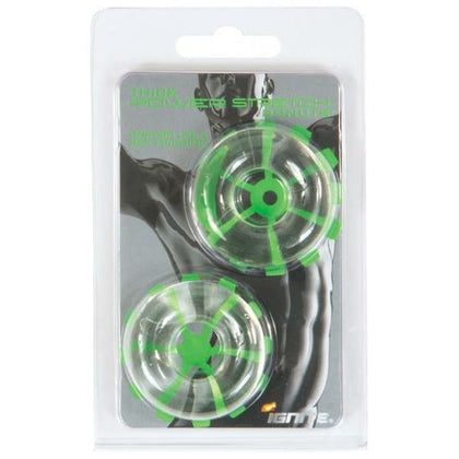 Si Novelties Thick Power Stretch Donuts Clear 2 Pack Cock Rings - Enhance Pleasure with Comfort and Style - Adult Naughty Store