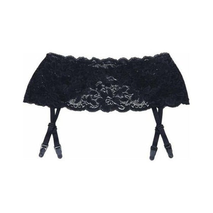Elegant Intimates Stretch Lace Garterbelt - Black, O-S, Adjustable Garters - Model 2021, Women's Lingerie