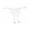 Shirley of Hollywood Scalloped Embroidery Crotchless Thong Panty - White, Model SH-CE-TP-WHT, Women's, Intimate Pleasure, One Size Fits Most - Adult Naughty Store