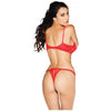 Introducing the Ravishing Red Scalloped Embroidery Shelf Bra Straps - Model 38RW - Women's Sensual Lingerie for Enhanced Bust Support and Unforgettable Intimacy! - Adult Naughty Store