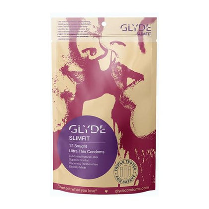 UNION Glyde Slim Condoms - Pack of 12 | Ultra-Thin, Vegan-Friendly Latex | Standard-Medium Fit for Men | Flared Head for Added Sensation | Triple Tested for Safety and Performance | Pleasure Enhancing | Clear