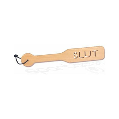 Spartacus Zelkova Wood Paddle - Model S32: Intimate Spanking Toy for Couples - Enhance Sensual Pleasure - Elegant Mahogany Finish - Adult Naughty Store