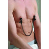 Blackline Adjustable Open Wide Clamps - Premium BDSM Nipple Clamps - Model X1 - Unisex - Intense Nipple Stimulation - All-Black