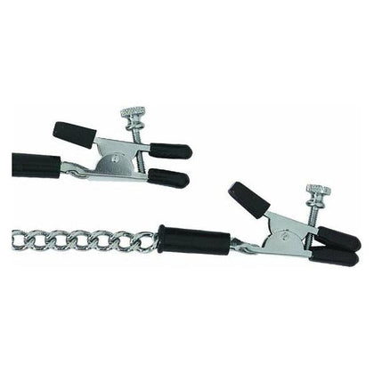 Spartacus Adjustable Alligator Nipple Clamps - Silver, Model XYZ123, Unisex, Intense Nipple Stimulation - Adult Naughty Store