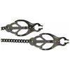 Spartacus Black Butterfly Nipple Clamps with Chain - Intense Sensations for Nipple Play Enthusiasts - Adult Naughty Store