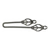 Spartacus Black Butterfly Nipple Clamps with Chain - Intense Sensations for Nipple Play Enthusiasts - Adult Naughty Store