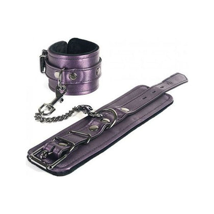 Spartacus Galaxy Legend Faux Leather Wrist Restraints with Black Hardware - Model SP-GRWL-001 - Purple - For Enhanced Pleasure and Sensual Bondage Experiences