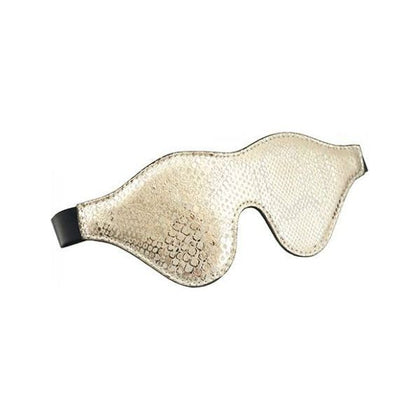 Spartacus Leather Blindfold - Sensual White Snakeskin Print, Model B-101, Unisex, Ultimate Pleasure Experience - Adult Naughty Store