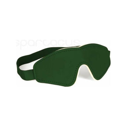 Spartacus Deluxe PU Blindfold with Plush Lining - Green | Model: W-PLUSH-GREEN