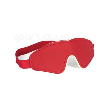 Spartacus PU Blindfold with Plush Lining - Red, Model SPB-101, Unisex, Enhanced Sensory Deprivation for Intimate Play