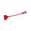 Spartacus PU Riding Crop with Plush Heart Shape Tip - Red | BDSM Whip for Sensual Spanking and Bondage Play - Adult Naughty Store