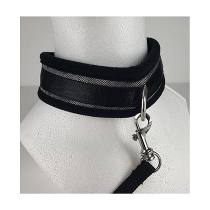 Spartacus Neoprene Silver Collar & Leash - Model X1: Unleash Pleasure and Control with Style - Adult Naughty Store