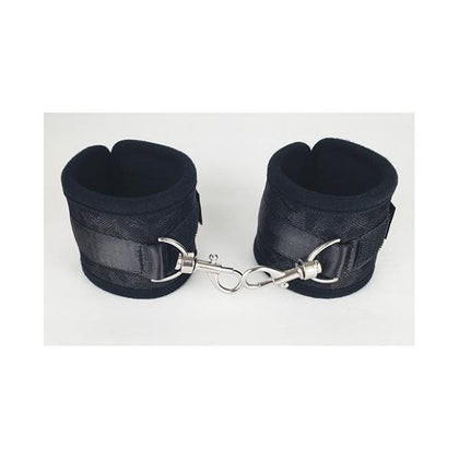 Spartacus Neoprene Black Wrist Restraints - Model X1 - Unisex - Pleasure Play - Black - Adult Naughty Store