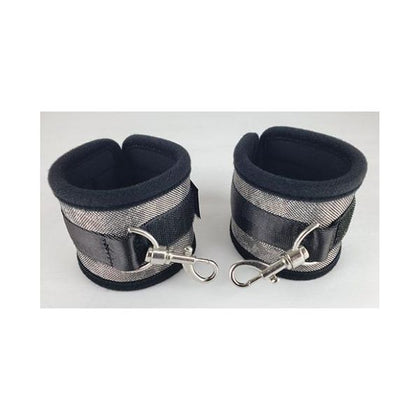 Spartacus Neoprene Silver Wrist Restraints - Model X1 - Unisex - Pleasure Enhancing BDSM Accessories - Silver - Adult Naughty Store