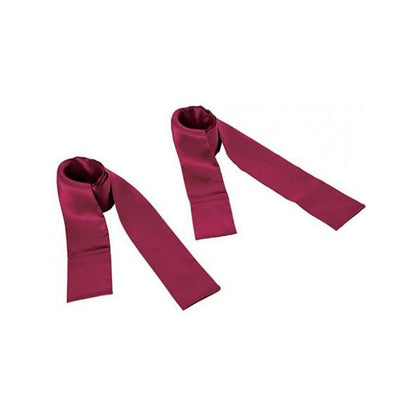 Sex & Mischief Enchanted Sash Restraints - Luxurious Silk Ties for Sensual Bondage Play - Model EMRS-2021 - Unisex - Ankle and Wrist Restraints, Gag, and Blindfold - Seductive Burgundy