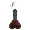 Sex and Mischief Enchanted Heart Paddle - Dual-Sided Vegan Fur and Velvety Paddle for Sensual Stimulation - Model SM-EHP-10 - Unisex - Intimate Pleasure Accessory - Burgundy