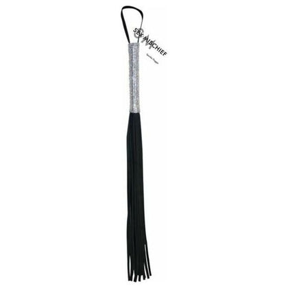 Sex and Mischief Sparkle Flogger Black - Adult Naughty Store