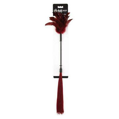 Sex & Mischief Enchanted Feather Tickler Black - Sensual Dual Action Pleasure Toy for Couples
