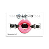 Sex and Mischief Silicone Lips Pink Mouth Gag - Sensual Lipstick Fantasy for Open Mouth Roleplay and BDSM Pleasure - Adult Naughty Store