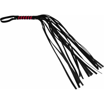 Sex & Mischief Red and Black Stripe Flogger - The Ultimate Pleasure Tool for Adventurous Souls