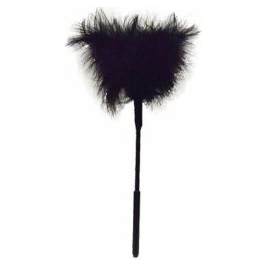 Sportsheets Sex & Mischief Feather Tickler Black - Sensual Turkey Feather Tickling Toy for Couples
