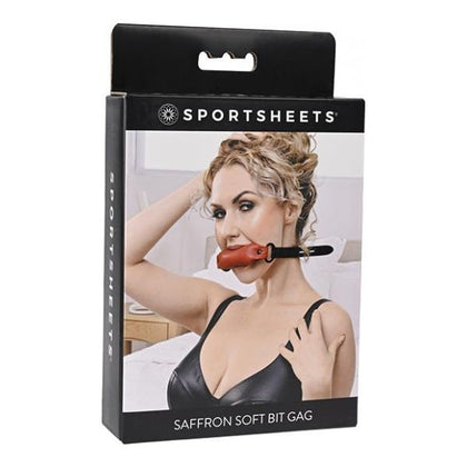 Saffron Soft Bit Gag - Luxurious Scarlet Pillow-Soft BDSM Mouth Restraint for Unforgettable Erotic Experiences