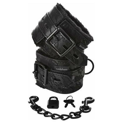 Introducing the Exquisite Lace Fur Lined Handcuffs: A Premium Pleasure Experience for Alluring Bondage Exploration