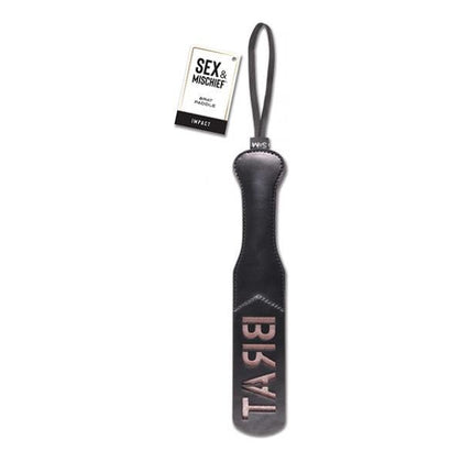 Sex & Mischief Brat Paddle - BDSM Impact Toy for Submissive Play - Model BM-1001 - Unisex - Intense Pleasure for Spanking Enthusiasts - Black