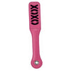 Sex and Mischief XOXO Pink Pleather Paddle - Model X12 - For Couples - Spanking and Sensation Play - Pink - Adult Naughty Store