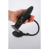 Introducing the SensaPleasure Inflatable Vibrating Butt Plug - Model SVBP-001: Unleash Ultimate Pleasure in Black! - Adult Naughty Store