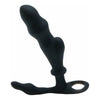 Malesation Prostate Inspirer - Flexible Prostate Stimulator with Perineum Stimulation and Handle - Model P-1001 - Male Pleasure - Black - Adult Naughty Store