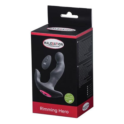 Malesation Rimming Hero Prostate Massager - Model X1 - Male Dual Stimulation - Black