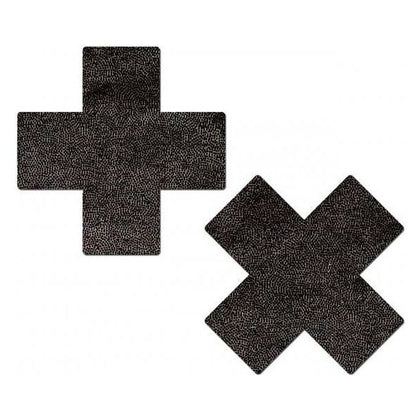 Tease Plus X Liquid Black Cross O-S - Sensual Pleasure Nipple Pasties for Women - Model X123 - 3