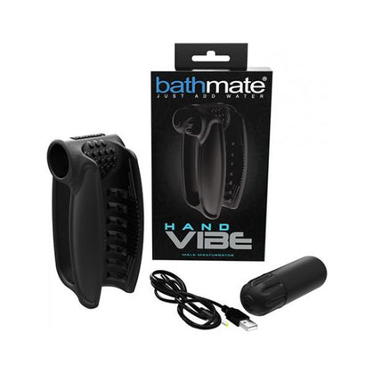 Bathmate Hand Vibe - Black: The Ultimate Ergonomic Silicone Vibrating Sleeve for Intense Pleasure and Stimulation