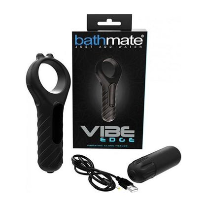 Bathmate Vibe Edge Glans Tickler - Black: The Ultimate Pleasure Experience for Men - Adult Naughty Store