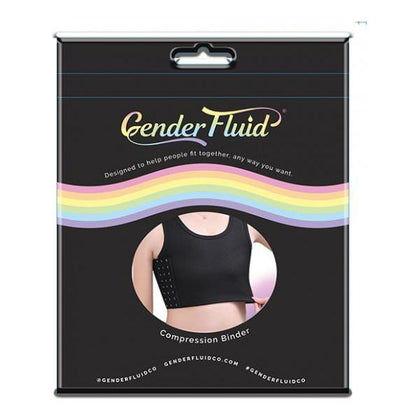 Introducing the Gender Fluid Chest Compression Binder XL Black - Model GCB-001: Unisex Lingerie for Comfortable Chest Compression and Support