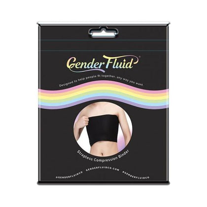 🔥 Introducing the Gender Fluid Strapless Chest Compression Binder - Model XXM-101, Black - for Medium 32-34 Inches ⚫