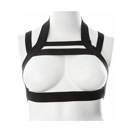 Elegant Intimates Gender Fluid Majesty Harness XL-XXXL Black - Unisex Body Hugging Lingerie for All Pleasure Areas - Size 40-60