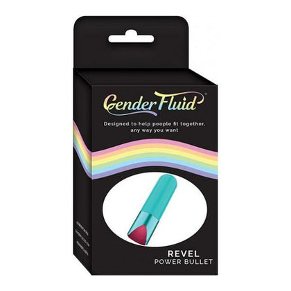 Introducing the Gender Fluid Revel Power Bullet - Aqua: 10 Mode USB Rechargeable Vibrating Pleasure Toy - Adult Naughty Store