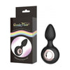 Introducing the SensaSex Gender Fluid Tremor Ring Plug Anal Vibe - Model GFTRP-01 - Black - Adult Naughty Store